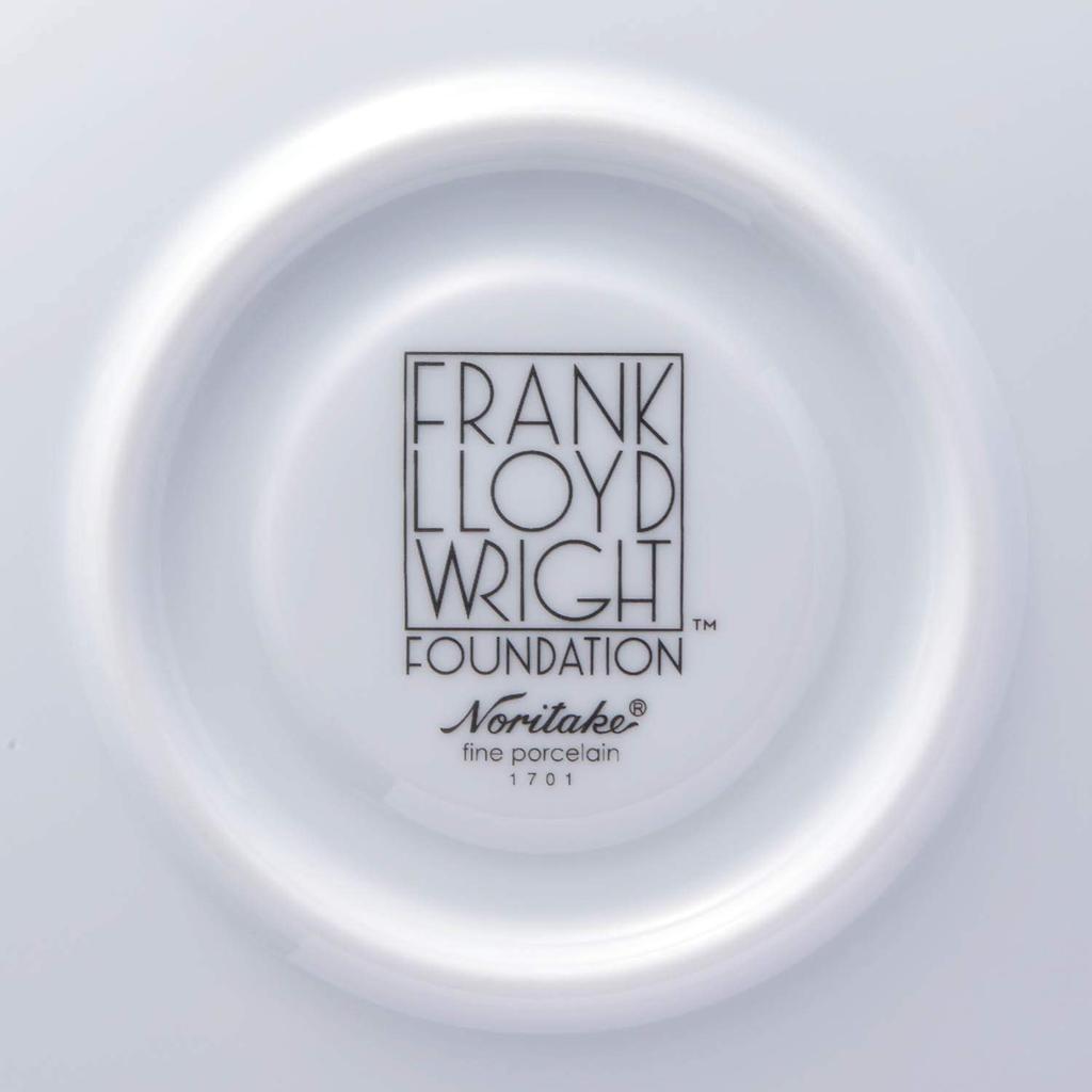 Noritake Oval Plate Frank Lloyd Wright Imperial Blue Microwave Safe Fine Porcelain 21.5cm (Premium White) WT94942/1701