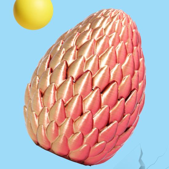 1 Set 3D-gedruckte Hai-Figur Bewegliche Gelenke Hai Fidget Toy Hai-Ei mit Gelenk-Hai darin Desktop-Dekoration Ornament