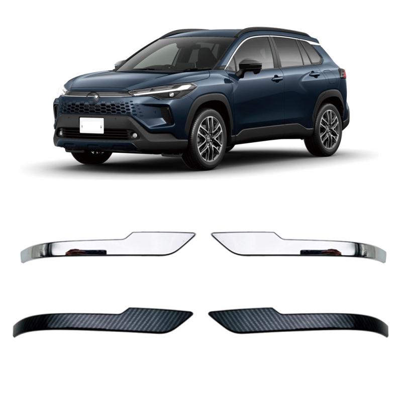 For Toyota Corolla Cross 2025 2026 Exterior ABS Chrome Carbonfiber Side Door Rearview Mirror Cover An-ti Strip Accessories