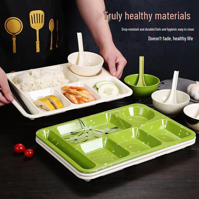 Melamin 6-Fach Unterteilter Speiseteller Set