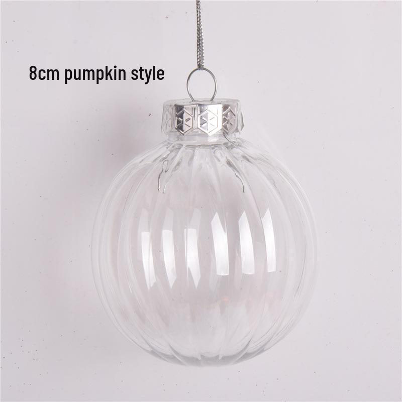 Acrylic Feather Transparent Christmas Ornament Ball