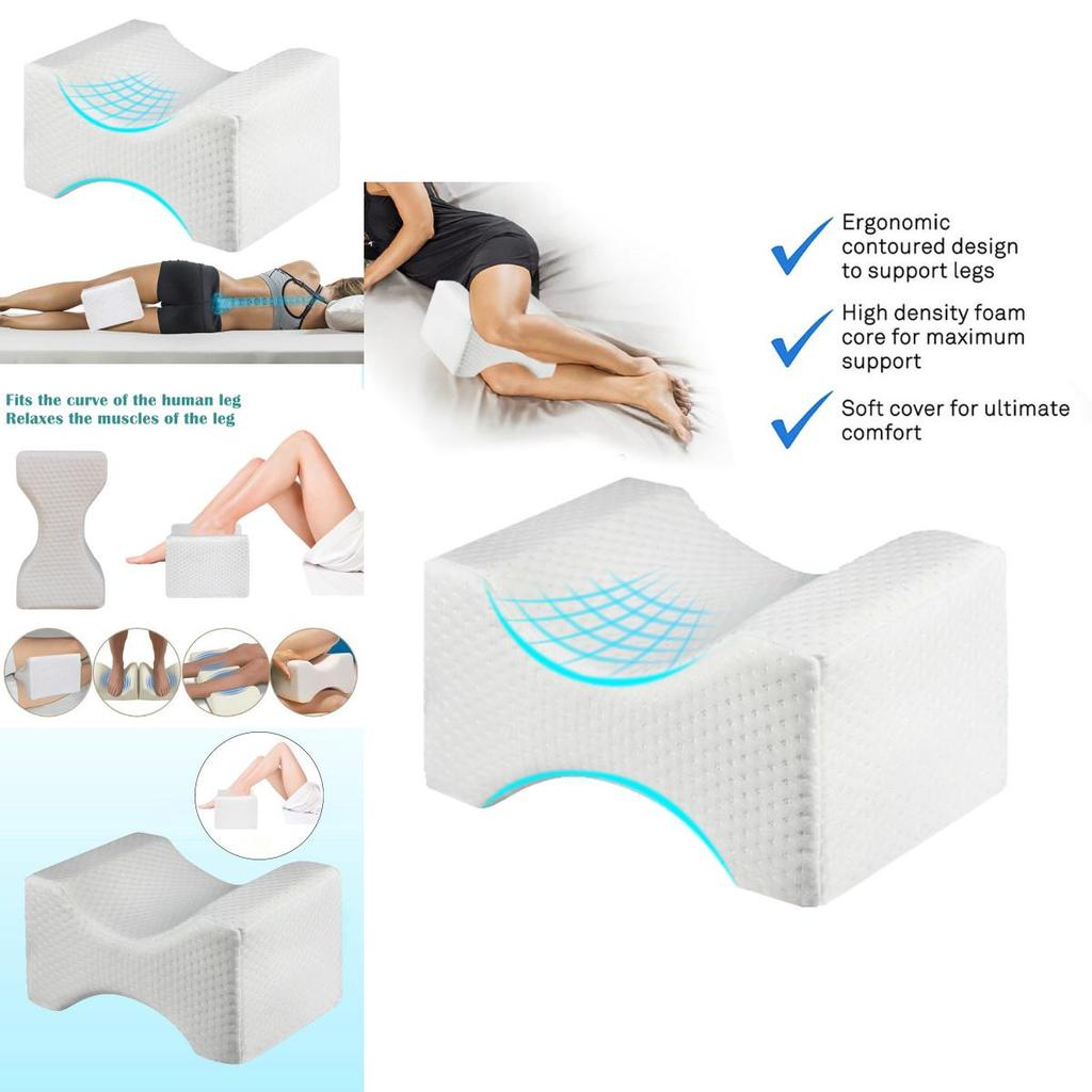 Memory Foam Knee Pillow For Side Sleepers With Ergonomic Design And Breathable Cover