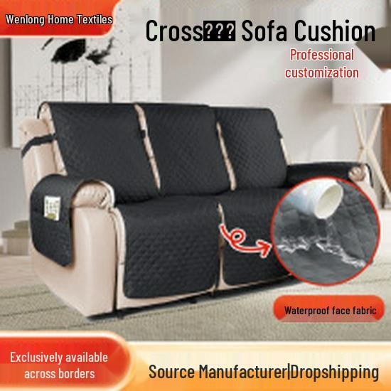 Waterproof Leather Chaise Lounge Sofa Cushion Cover for All Seasons