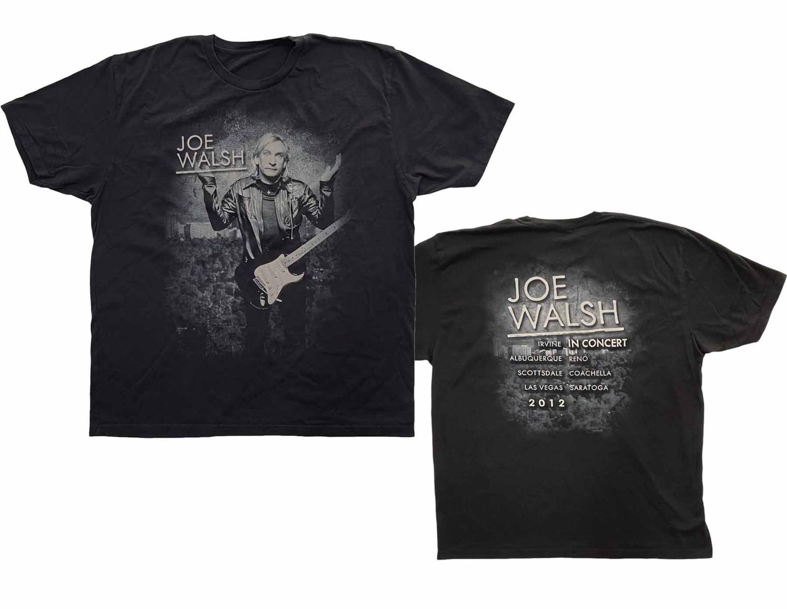 2 Sides JOE WALSH In Concert 2012 Tour Shirt Black Unisex S-5XL 2B0223 Unisex T-Shirt XXL