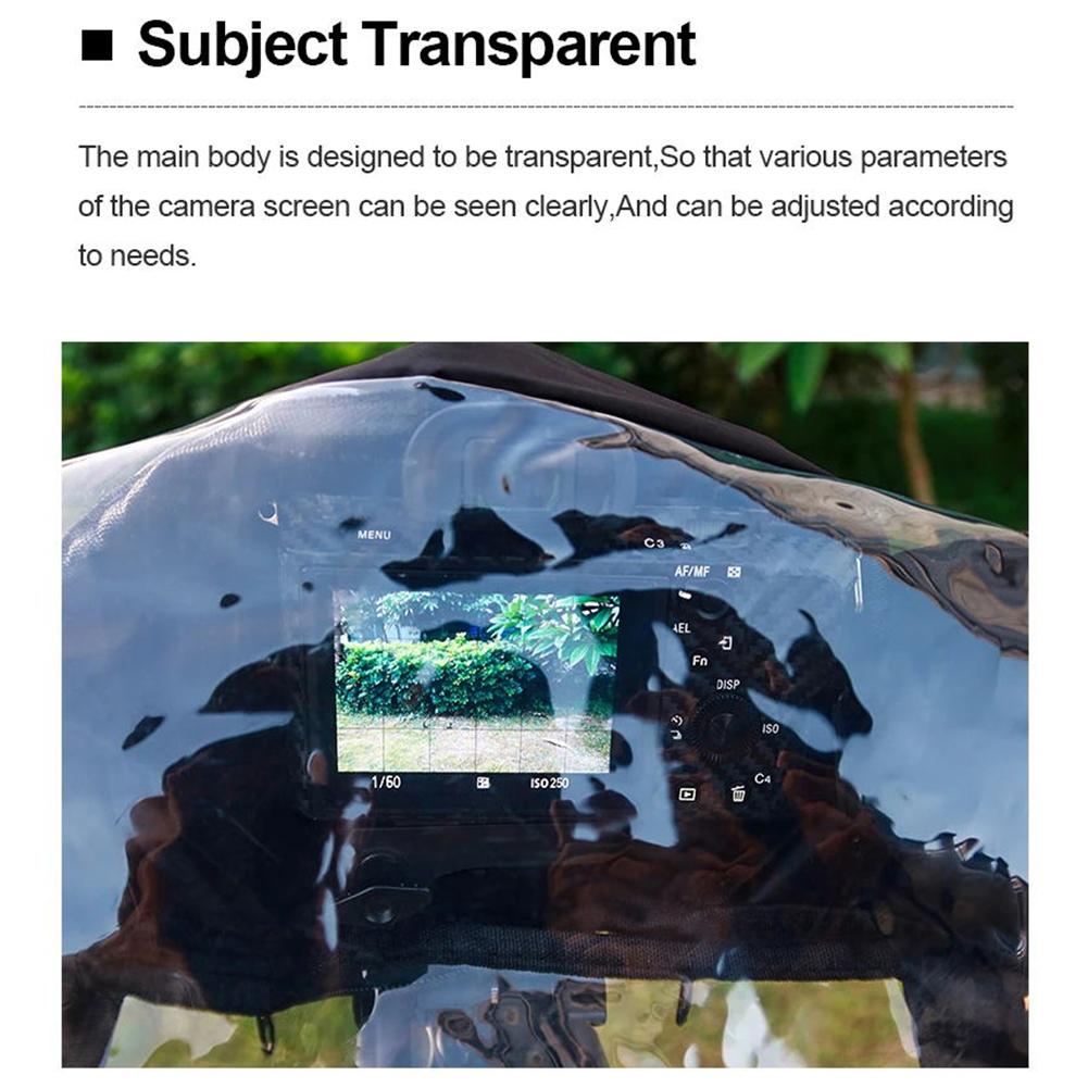 1-3Pcs Waterproof Camera Rain Cover Rain Dustproof Raincoat Protector Black Rain Covers for Canon Nikon Sony Camera Accessories