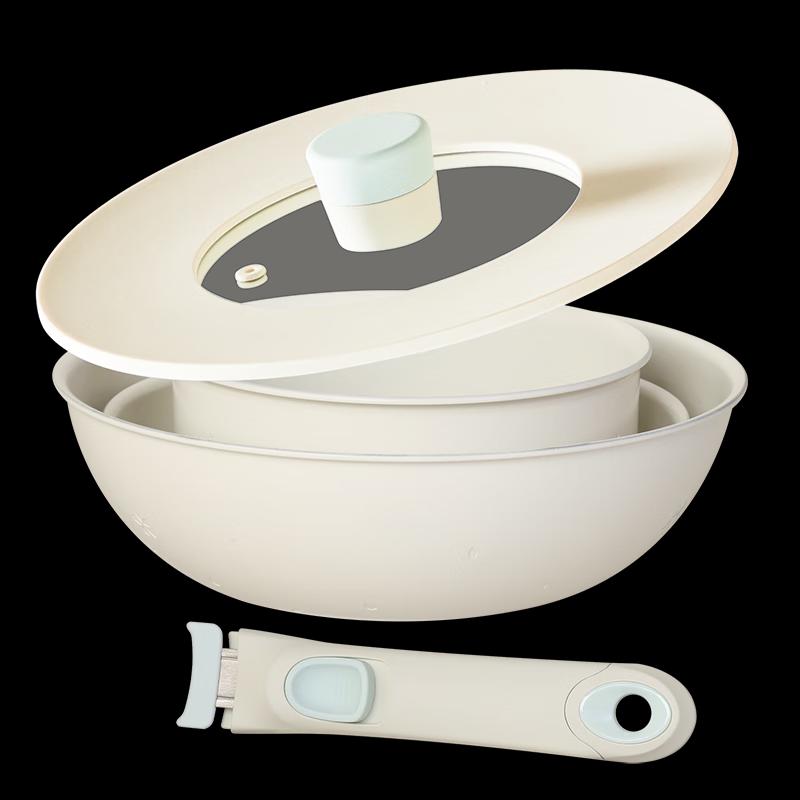 Royal Cook Detachable Handle 3-Piece Cookware Set