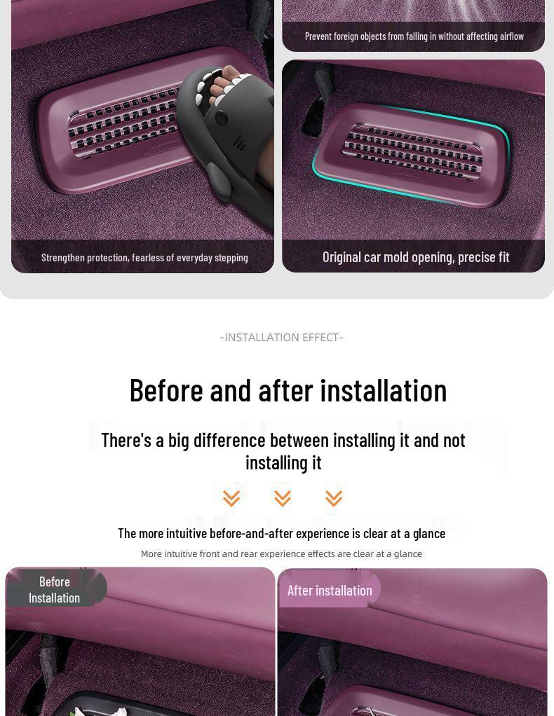 Xiaomi YU7 Under-Seat Air Vent Dustproof Cover - Anti-Clog Car Interior Accessory