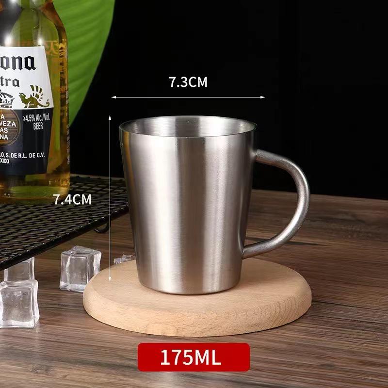 

Двухслойная кружка из нержавеющей стали с молотковой текстурой и ручкой - Антиожоговая детская кружка для воды Food-Grade