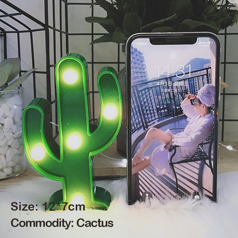 Cartoon Night Lights Unicorn/Flamingo/Cactus/Pineapple/Cloud/Star/Shell LED Table Lamp For Children's Bedroom Party Decoration