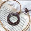 Neck Wear Mini Magnifying Glass With Leather Holder Portable Magnifier And Nature Exploration Toys For Inspection Reading Maps