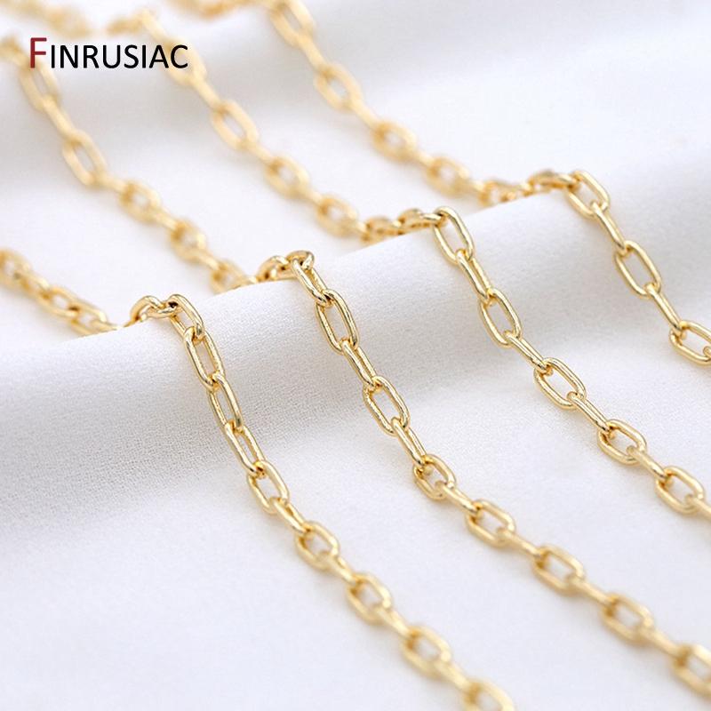14K Gold-Plated Brass Oval Thick Chain DIY Jewelry Making Accessories, Suitable For Making Bracelets Necklaces Making Findings