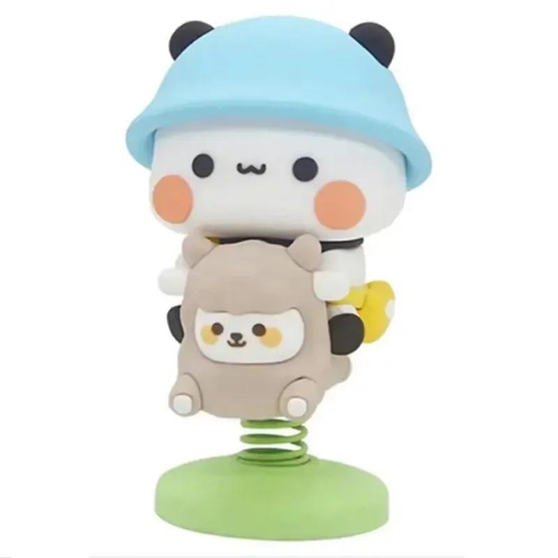 

Adorable Bubu Dudu Panda Bear Figure Kawaii Anime Panda Model Creative Design Exciting Spring Animal Car Ornaments