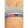 Diesel Logo Letter Fixed Double Shoulder Strap Sports Bra Women underwear Gray A131220NJAP-9CB