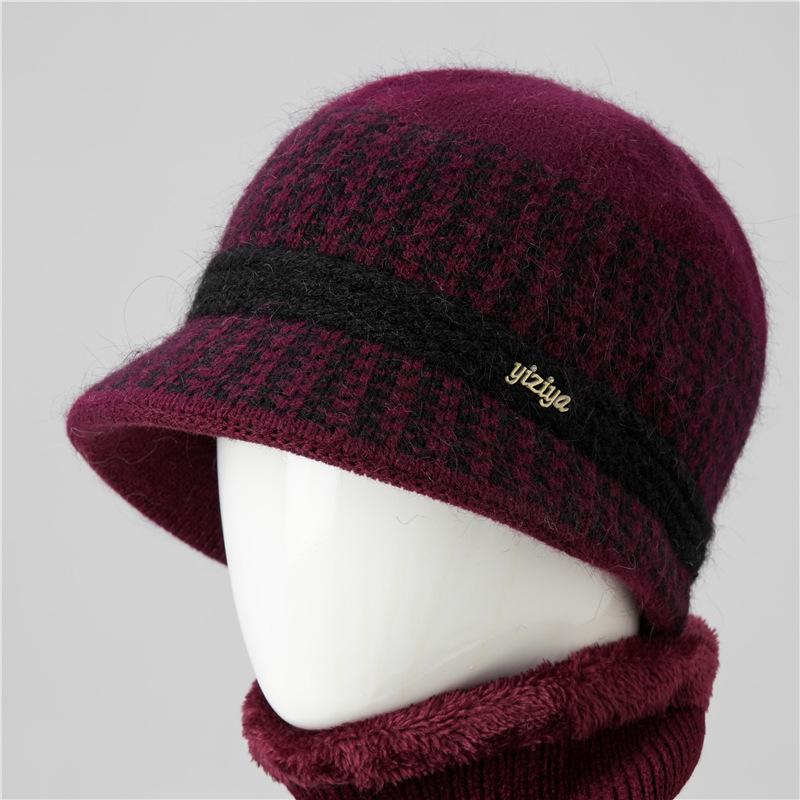 Hat Female Autumn and Winter Rabbit Hair Thermal Basin Hat Fleece Thickened Wool Hat