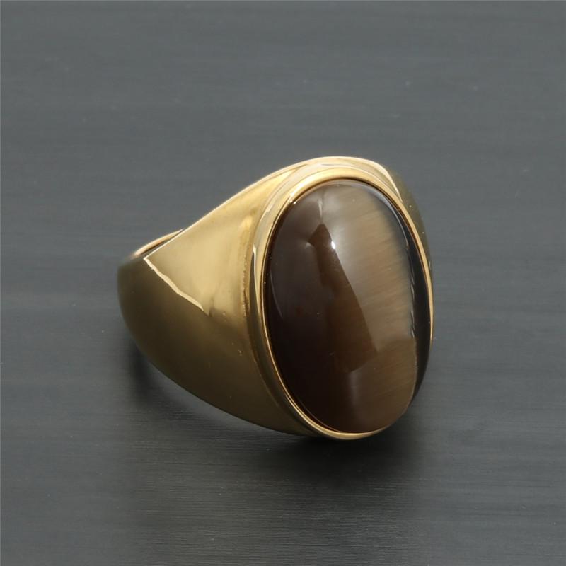 Women's Fashion Sapphire Ring - Stainless Steel & Titanium Electroplated Stone Ring