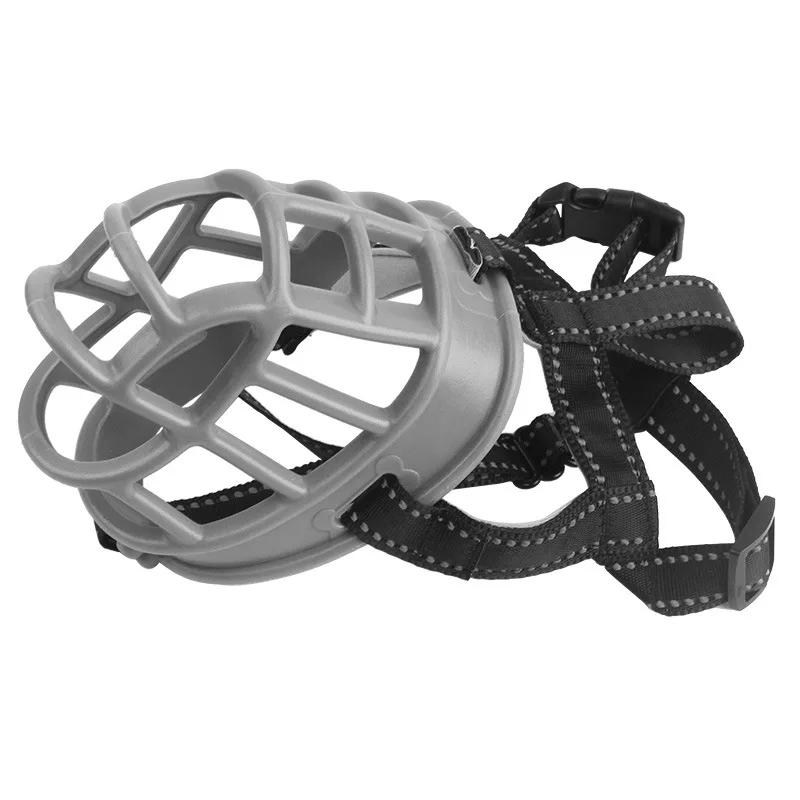 Safe and Non-toxic Pet Muzzle for Medium Large Dogs Reflective Big Dog Basket Mask Anti Barking Alaskan Hound mascotas Supplies