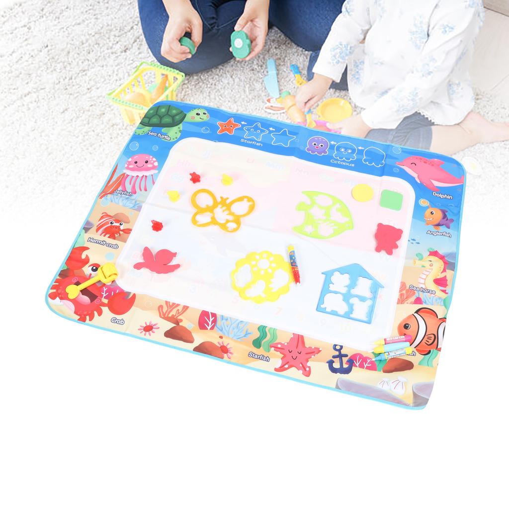 Kids Water Doodle Mat Reusable Large Size Water Painting Writing Board Educational Toys with Pens