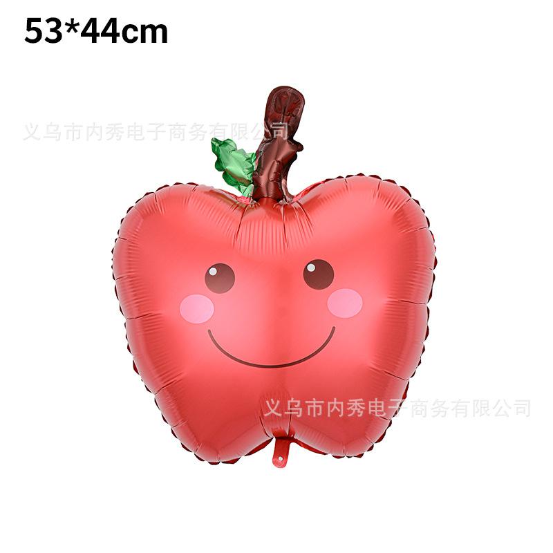 Special-Shaped Vegetable Fruit Aluminum Film Balloon Broccoli Orange Carrot Tomato Fruit And Vegetable Theme Decorative Balloon