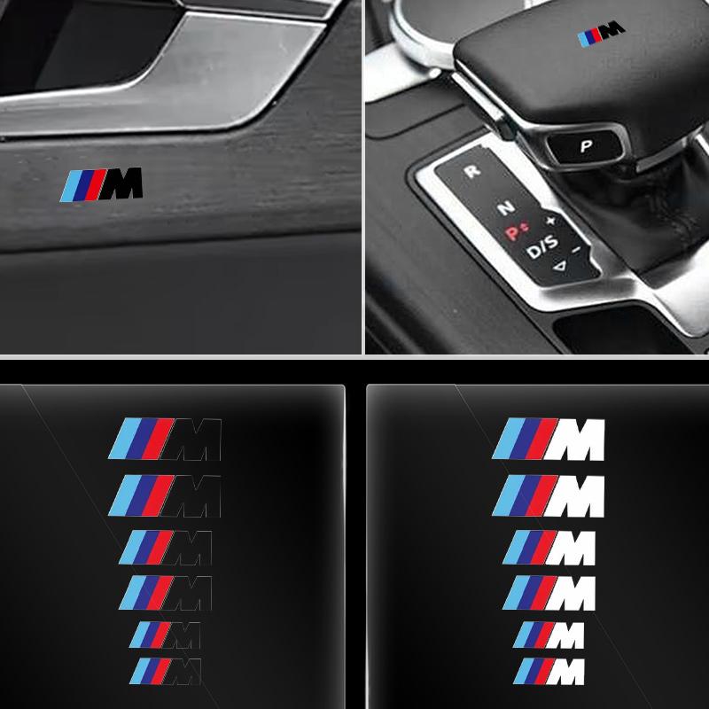 EYUJ8 Sticker Brake Caliper Sticker Label BMW MLogo Personalized Modification Decorative Sticker For BMW M Emblem E46 E36 E34 F10 E90