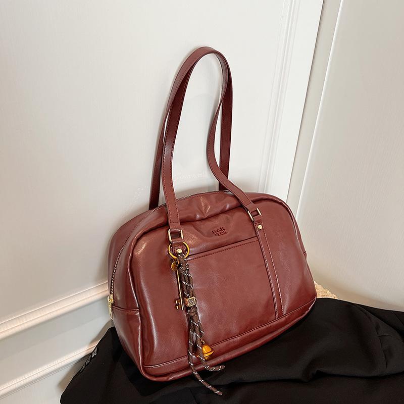 Retro large-capacity underarm bag women's bag 2025 new simple briefcase versatile shoulder tote bag large bag