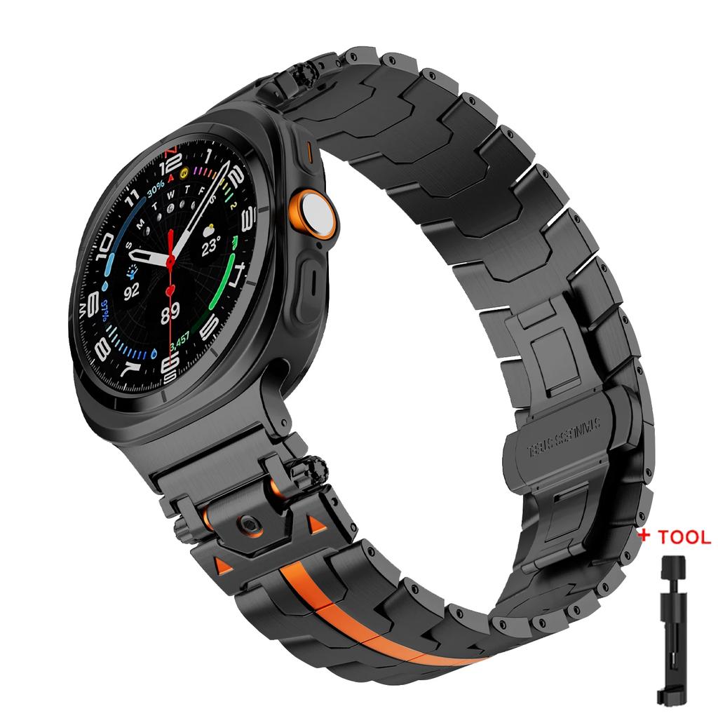 Stainless Steel Strap for Samsung Galaxy Watch Ultra 47mm Loop Band Bracelet for Galaxy Watch Ultra 47MM No Gaps Link Wristband