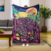 1PC Throw Fantasy Mushroom Flannel Blanket Forest Mushroom arts Bohemia style Soft thin Blankets for Home Car Camping Nap Picnic