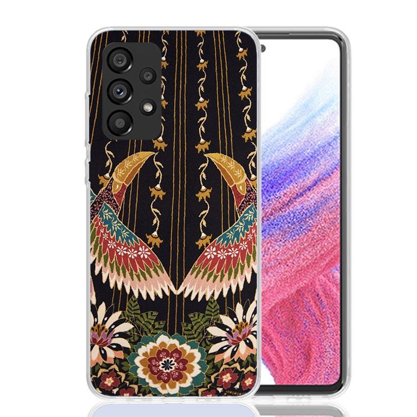 African Style Fabric Pattern Phone Case For Samsung Galaxy A17 A16 A14 A15 A13 A57 A56 A54 A55 A53 A37 A36 A34 A35 A33 A26 A24 A
