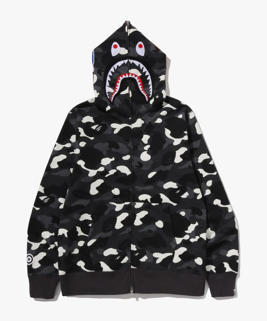 Bape City Camo Shark Regular Fit Full Zip Hoodie (M) Black
