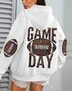 Sudadera de Rugby Holgada con Estampado de Leopardo y Bolsillos para Mujer