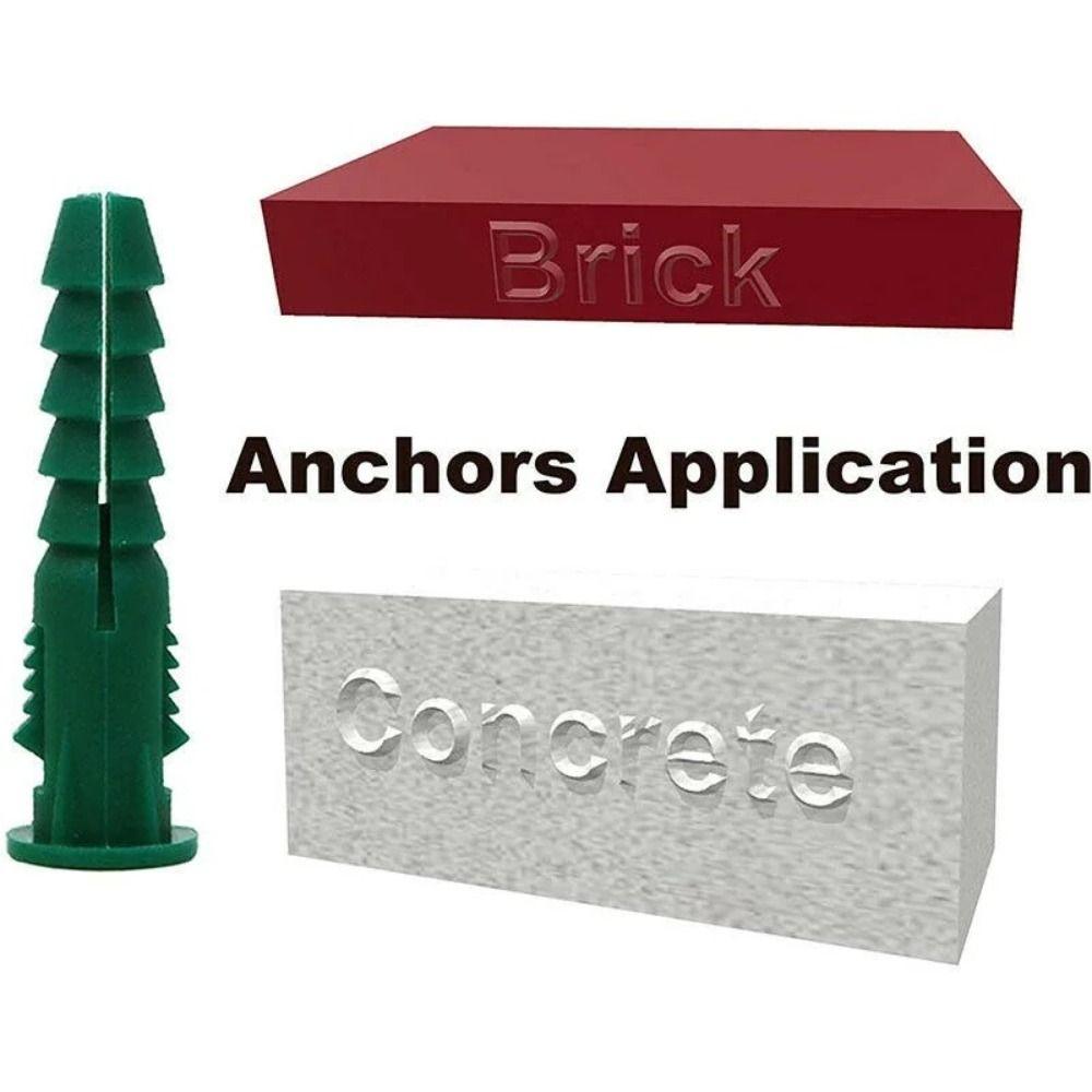 Plastic Material Wall Anchors Durable Construction Stable Hardness Expansion Plug Tight Expansion Smooth Cutting