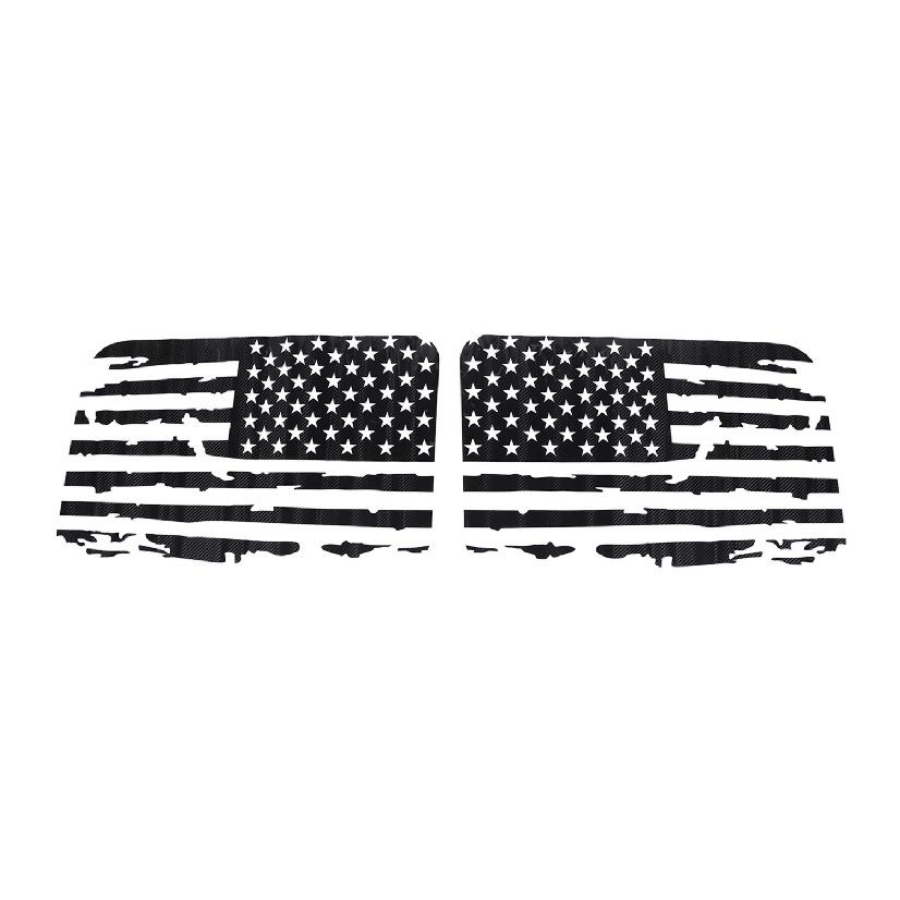 Car Rear Window Decoration Cover Stickers USA Flag for Jeep Wrangler JL 2018    2022 4-Door Exterior