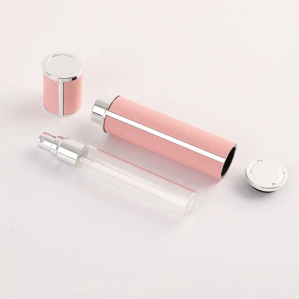 Fashion PU Leather Perfume Bottle 10ml Leak-proof Cosmetic Container Refillable Empty Parfume Atomizer Bottle for Woman