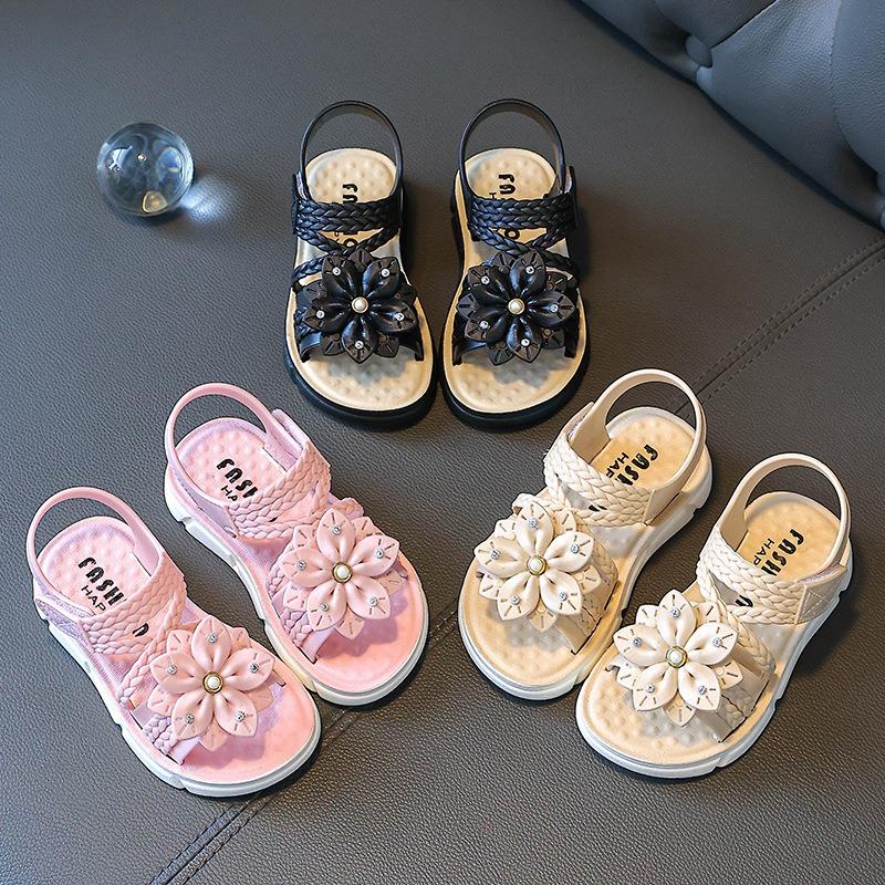 Stylish Open-toe Princess Sandals for Girls, Anti-slip & Soft Sole, All Sizes Available