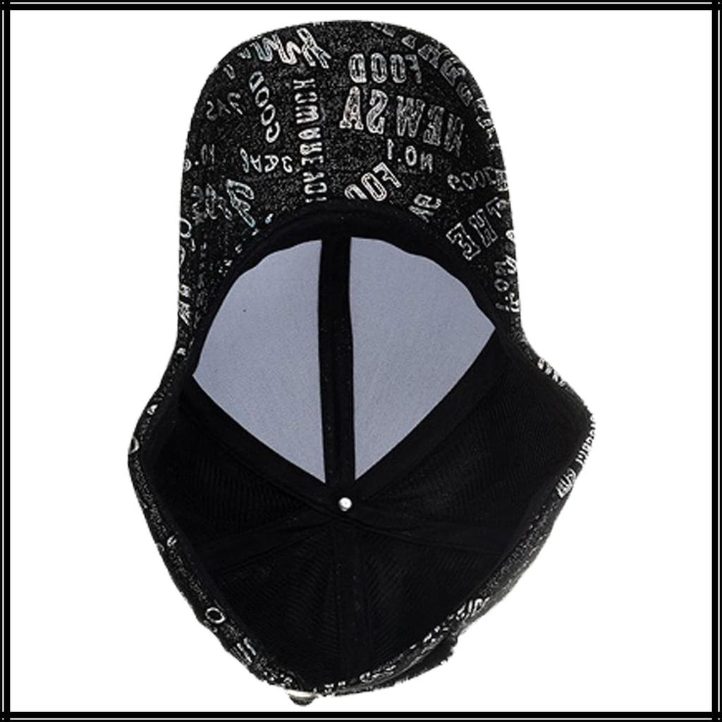 Cap with English CA648 [White Fang] Letters, Hat, Sports, Running, Outdoor, Men's, Women's, (Silver)