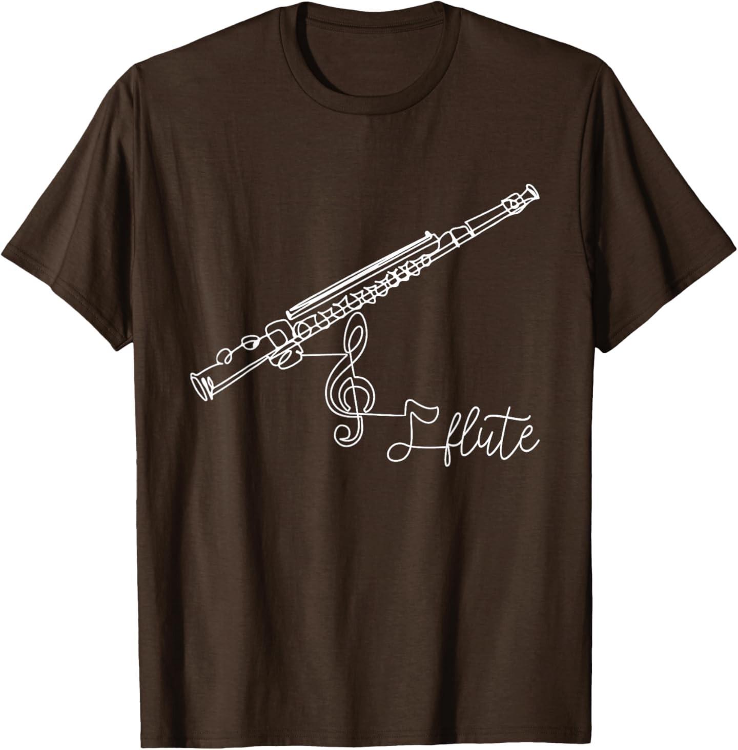 Flute Player Flutist Marching Band Music Lover Musician T-Shirt S
