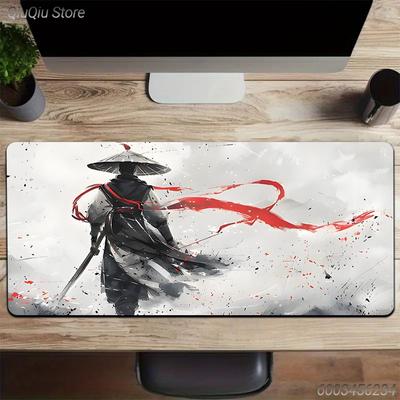 1 pieza Alfombrilla de ratón grande de samurái japonés Alfombrilla para ordenador Alfombrilla de escritorio Alfombrilla para teclado Oficina Juego Alfombrilla para mesa