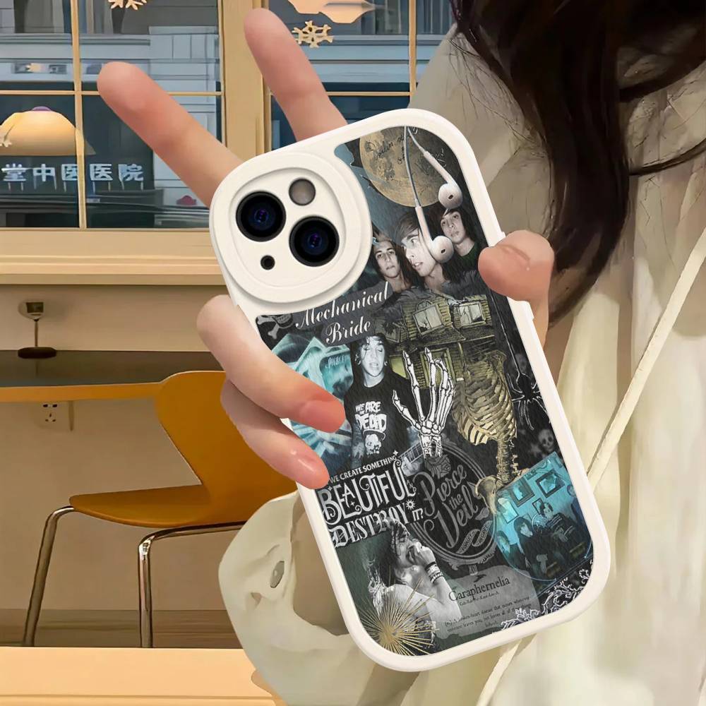 Classic Band P-Pierce T-The V-Veil Leather Phone Case For IPhone 16 15 14 13 12 11 Pro Max Plus Shockproof Cover
