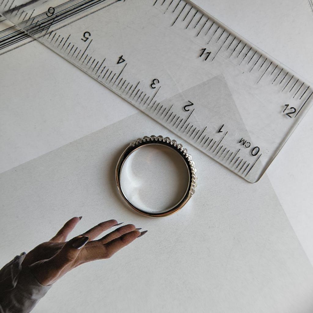 Silver Ring with Cubic Zirconia, Product Weight 2.91 G (2184287)