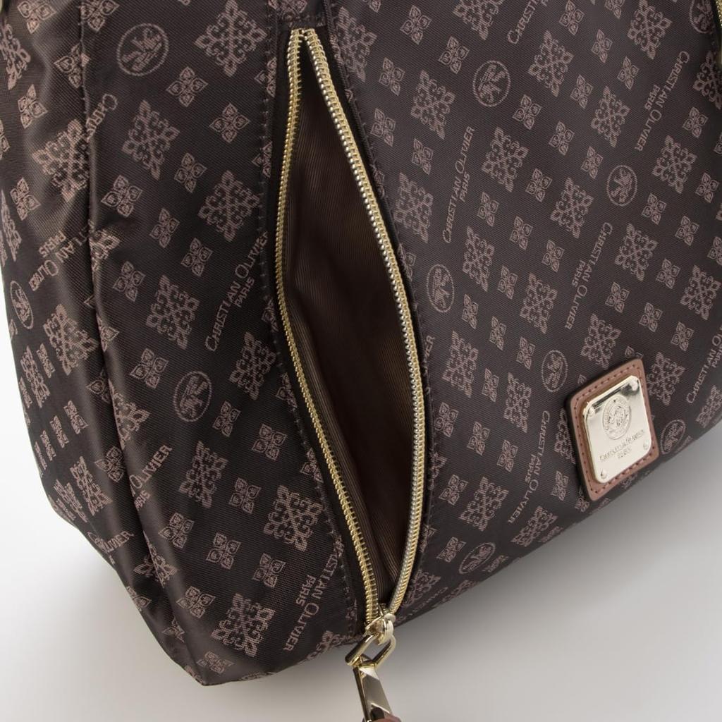 Jacquard Multifunctional Shoulder Bag [Christian Olivier] Water-repellent 2-way 38-7702 (chocolat)