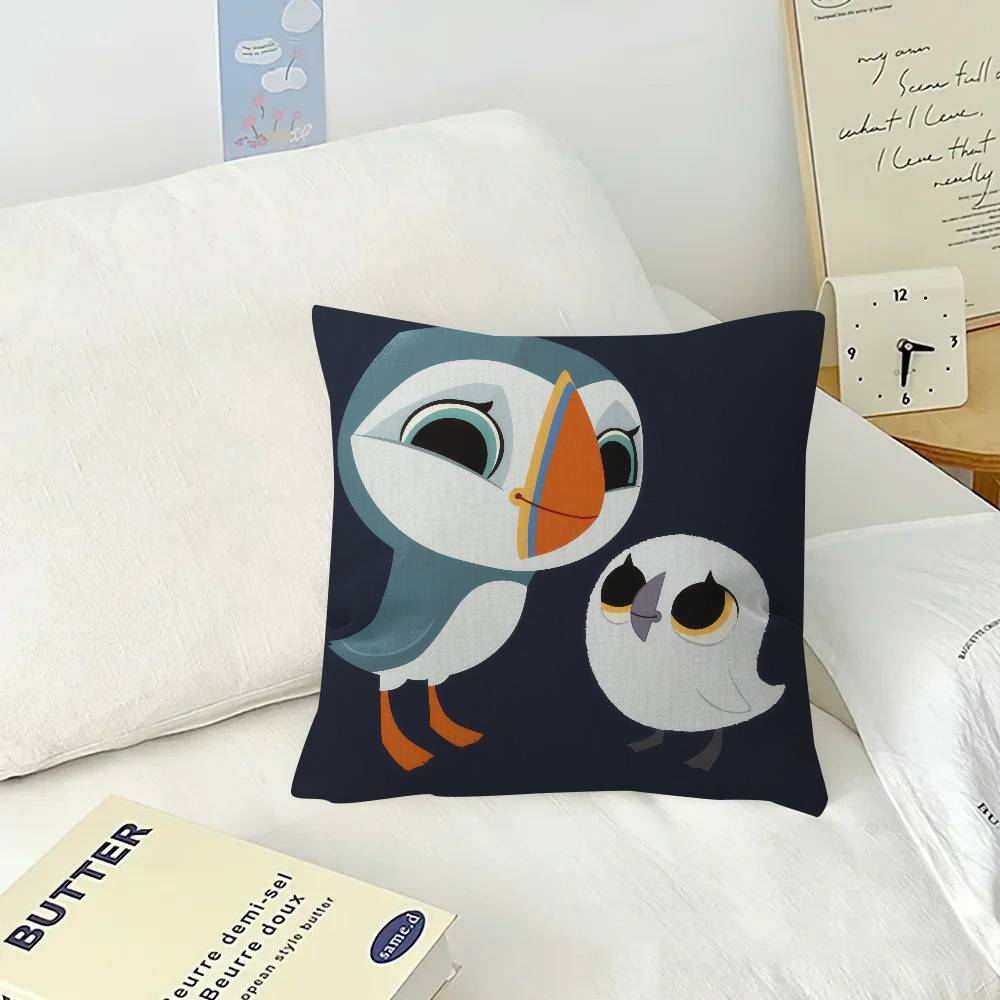 Kussen Cadeaus Home Office Meubilair Slaapkamer Bank Auto Kussenhoes hoes 45x45cm Cartoon p-p-Puffin Rock 30x30cm