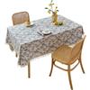 Pastoral Canvas Tablecloth with Tassel Lace