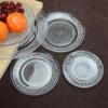 NHZHIW Nordic 12-inch Round Glass Serving Plate