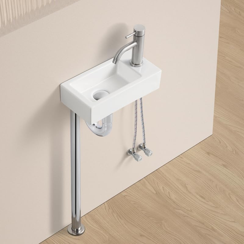 drain hand washing stylish hand washing small wash mini hand washing stand [Includes S-trap set] Wall-mounted basin, wall-mounted type, 37518595mm,