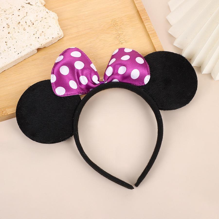 Mickey headband Mickey Mouse headband Minnie Bow headband black ear hair accessory celebration outfit headband