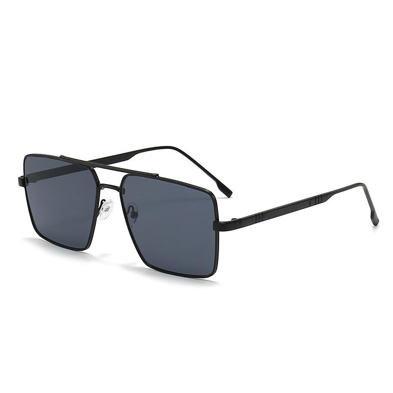 Fashion Stylish Metal Large Frame Sunglasses Square Outdoor Protection Sun