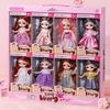 Cute 13 Joints 16cm 1/12 BJD Doll W/ Dress & Shoes Girl Toy Gift A