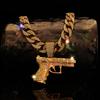 Pistol Pendant, Men's and Women's Street Hip Hop, Personalized and Trendy New Cuban Necklace Accessories