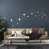 3D Silver Star Acrylic Mirror Wall Stickers 82PCS Self-Adhesive Reflective Wall Decal For Bedroom Living Room DIY Home Decor