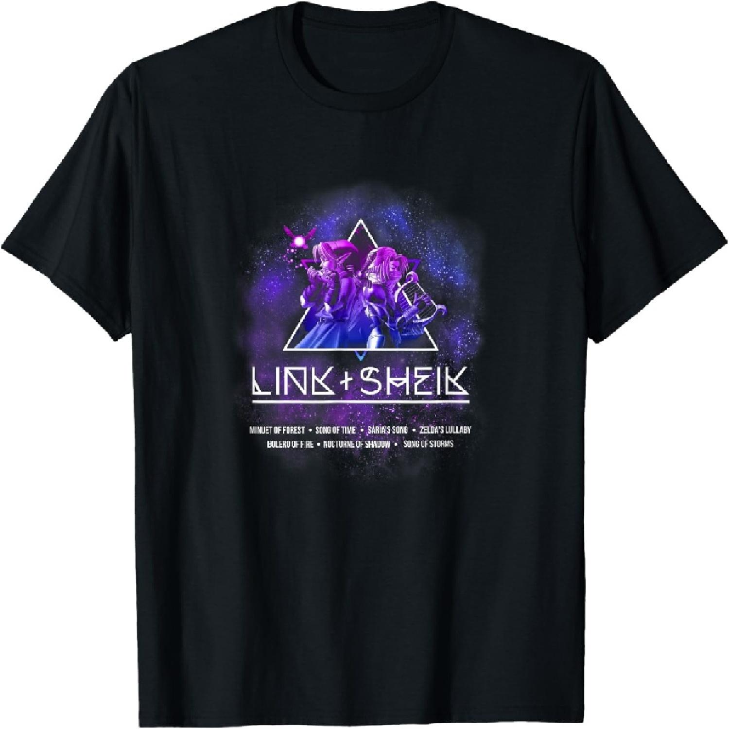 The Legend of Zelda_ Ocarina Of Time Link & Sheik Galaxy T-Shirt S