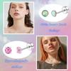 2PCS/Set Stainless Steel Heart Moon Earbone Stud Screw Ball Stud Earrings for Women Fashion Ear Tragus Cartilage Body Piercing